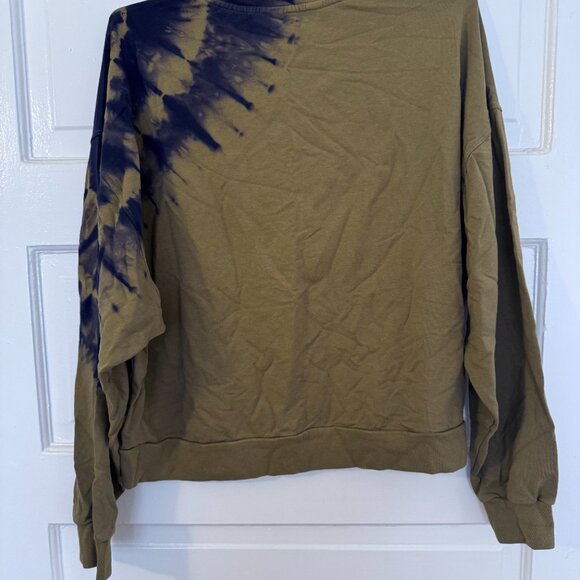 JoyLab Bohemian Green Tie-Dye Modal Pull-Over Sweatshirt - M - Picture 4 of 5